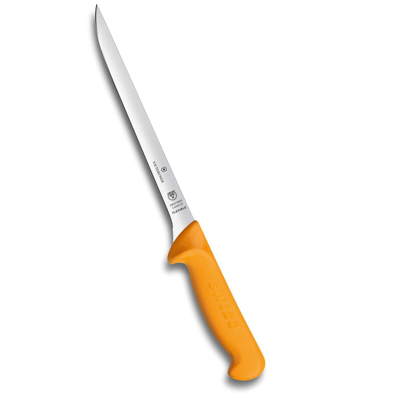 Victorinox Swibo fileointiveitsi, joustava terä, keltainen kahva