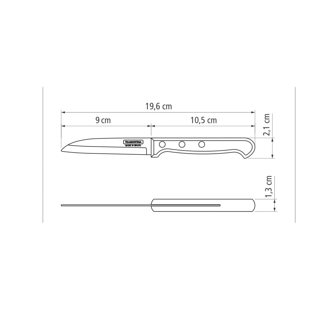 Tramontina Polywood Vihannesveitsi, 9 cm