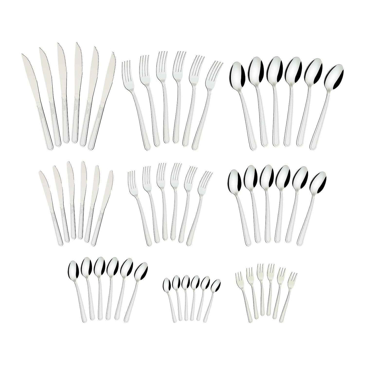 Tramontina Buzios 54-osainen aterinsetti, kattava kokoelma