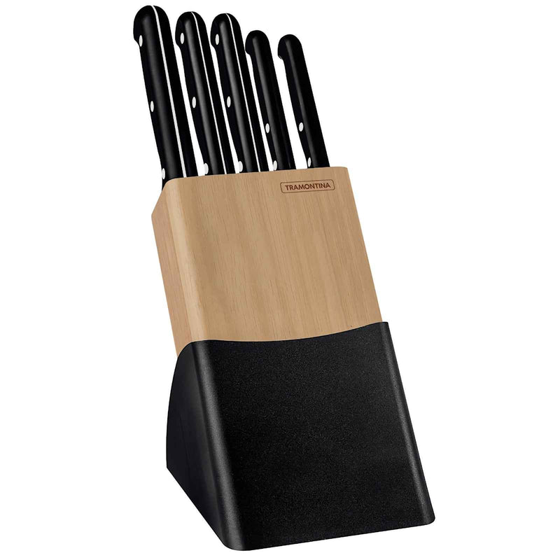 Tramontina veitsitukki täynnä veitsiä