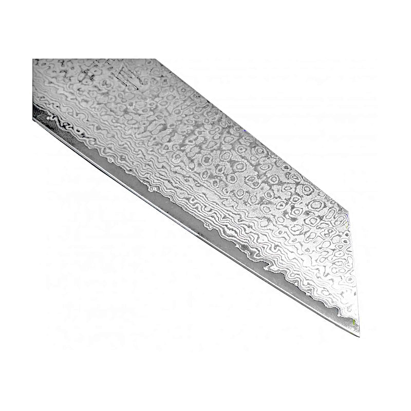 Suncraft Senzo Kiritsuke - Damascus veitsen yksityiskohtainen teräkuvio. 20 cm VG10-terä, japanilaista käsityötaitoa.