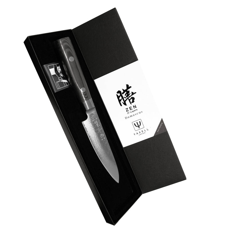 Yaxell Zen Vihannesveitsi 12 cm - Japanilainen Laatuveitsi tyylikkäässä lahjapakkauksessa, erinomainen lahja keittiöharrastajalle.