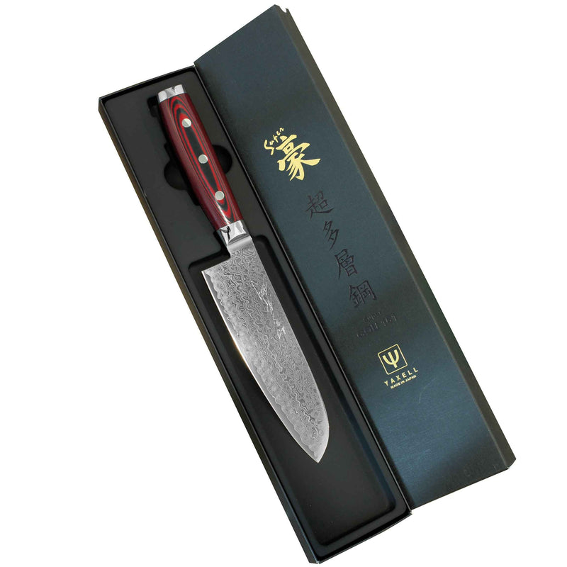 Yaxell Super Gou Santoku - Laadukas Japanilainen Veitsi lahjapakkauksessa, täydellinen premium-veitsi kokille tai lahjaksi