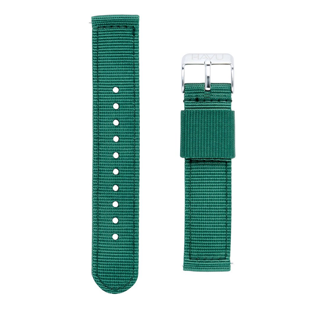 Metsänvihreä tekstiiliranneke (20mm)