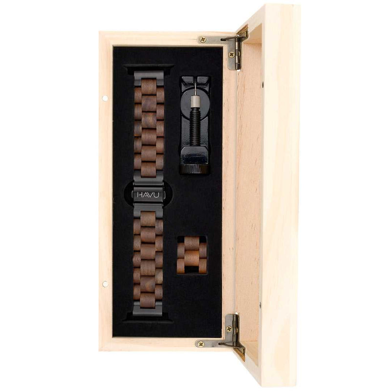 Puinen ranneke, pähkinäpuu (20mm, 22mm)