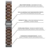 Puinen ranneke, pähkinäpuu (22mm)