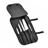 Giesser veitsilaukku täytettynä veitsillä ja teroitustikulla, ihanteellinen ratkaisu ammattikokeille ja kotikokeille.