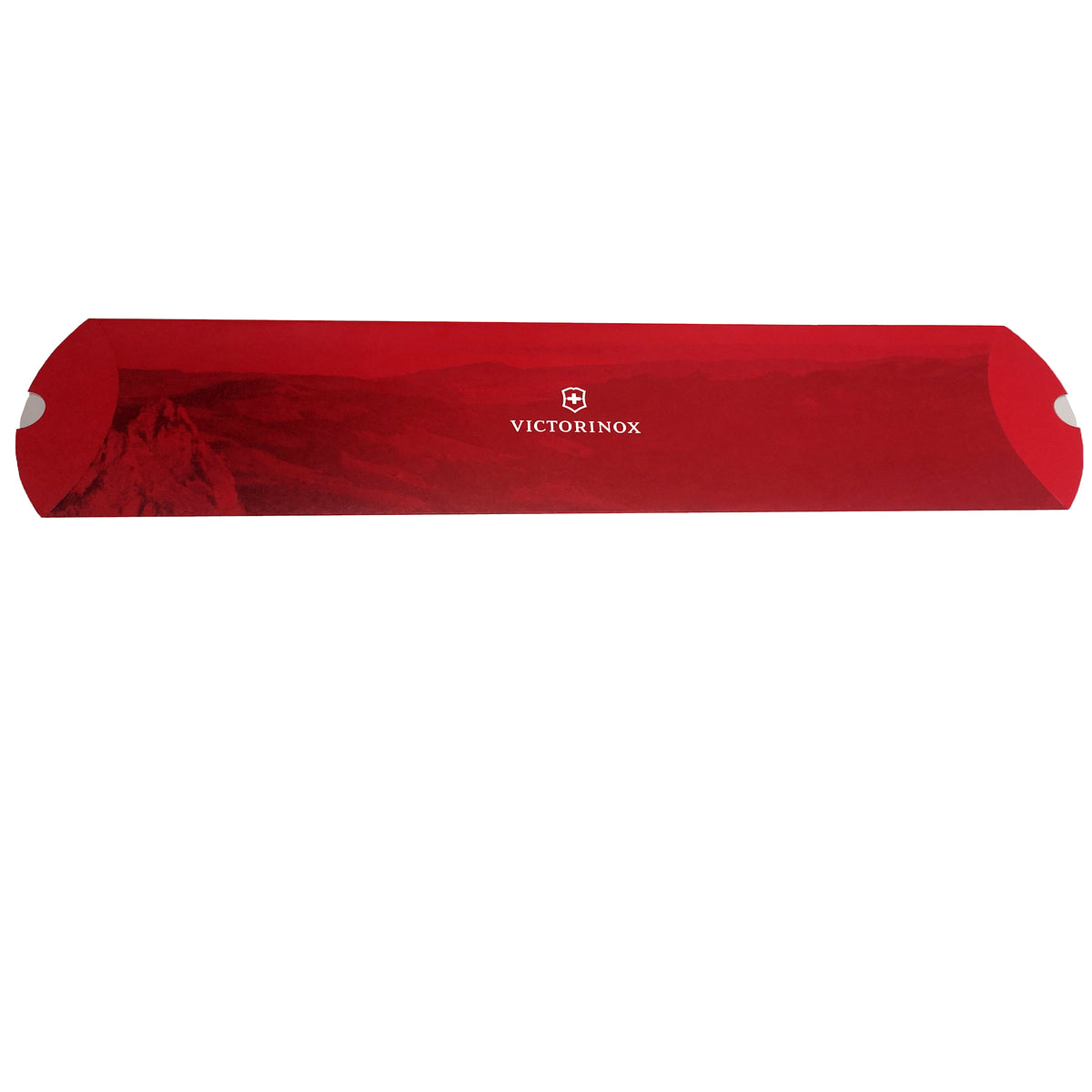 Lahjapakkaus isoille veitsille - Tyylikäs lahjaratkaisu. Tasainen punainen lahjapakkaus, jossa Victorinox-logo, sopii suurille veitsille lahjaksi.