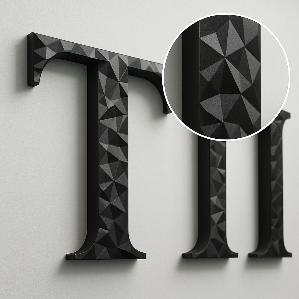 3D-Kirjain seinälle – Cinzel-tyyli (4 eri kokoa)