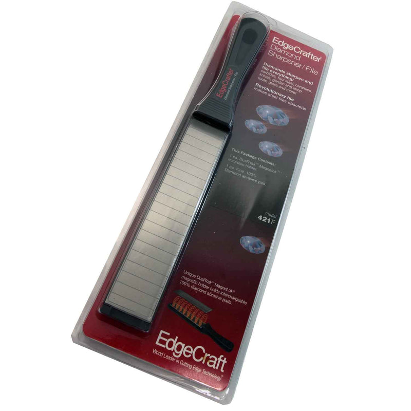 Edge Crafter Timanttiviila pakkauksessa – täystimanttinen viila lasin ja teräksen hiontaan. Sopii keittiö- ja työkalutarvikkeisiin.