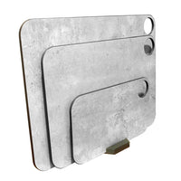 3 arcos leikkuulautaa säilytystelineessä