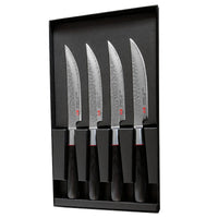 Osta Suncraft Senzo Damascus pihviveitsisarja – Laadukkaat veitset tyylikkäässä lahjapakkauksessa, täydellinen lahja keittiöharrastajalle