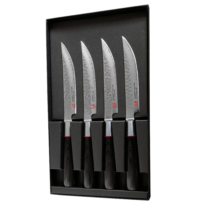 Osta Suncraft Senzo Damascus pihviveitsisarja – Laadukkaat veitset tyylikkäässä lahjapakkauksessa, täydellinen lahja keittiöharrastajalle