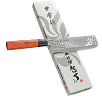 Kanetsune Seki KC-950 Nakiri - Paras vihannesveitsi pakkauksessa, japanilainen laatutyökalu keittiöön vihannesten käsittelyyn.