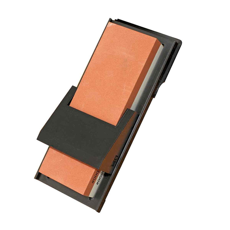 Kaksipuolinen Veitsikauppa Teroituskivi 1000/3000 Grit, mukana kulmaohjaimet ja liukumaton alusta, keittiövälineiden teroitukseen