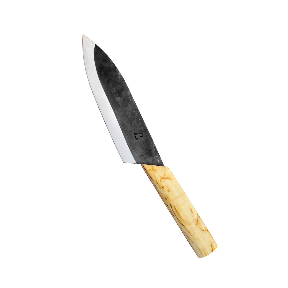 Laatupuukko 16 cm käsintehty yleisveitsi, karkaistu hiiliteräs terä ja visakoivu kahva. Erinomainen keittiöveitsi tarkkaan leikkaamiseen.