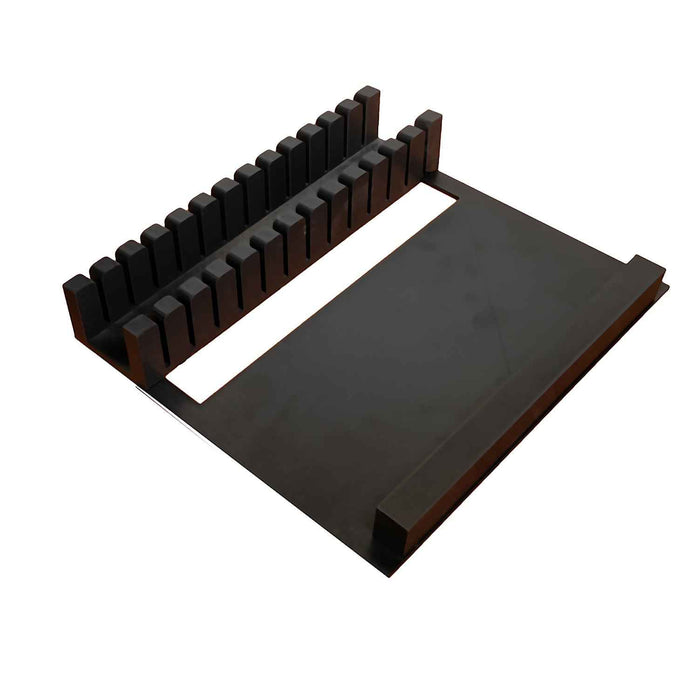 Veitsiteline vetolaatikkoon 13 veitselle, GN-yhteensopiva PETG-materiaalista, tyhjänä ilman veitsiä, suunniteltu ammattikeittiöihin.