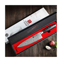 Xinzuo Ya kokkiveitsi lahjapakkauksessa, jossa punainen sisus ja tyylikäs esillepano tekevät siitä täydellisen lahjan.