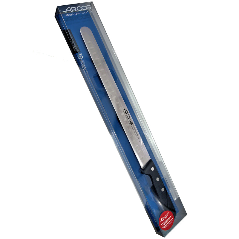 Arcos Lohi-/Kinkkuveitsi 30 cm myyntipakkauksessa, Nitrum-terä ja POM-kahva. Kestävä ja hygieeninen valinta keittiöön.