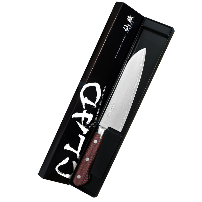 Suncraft SENZO Clad Santokuveitsi 16,5 cm tyylikkäässä lahjapakkauksessa, täydellinen lahja ruoanlaiton harrastajalle.