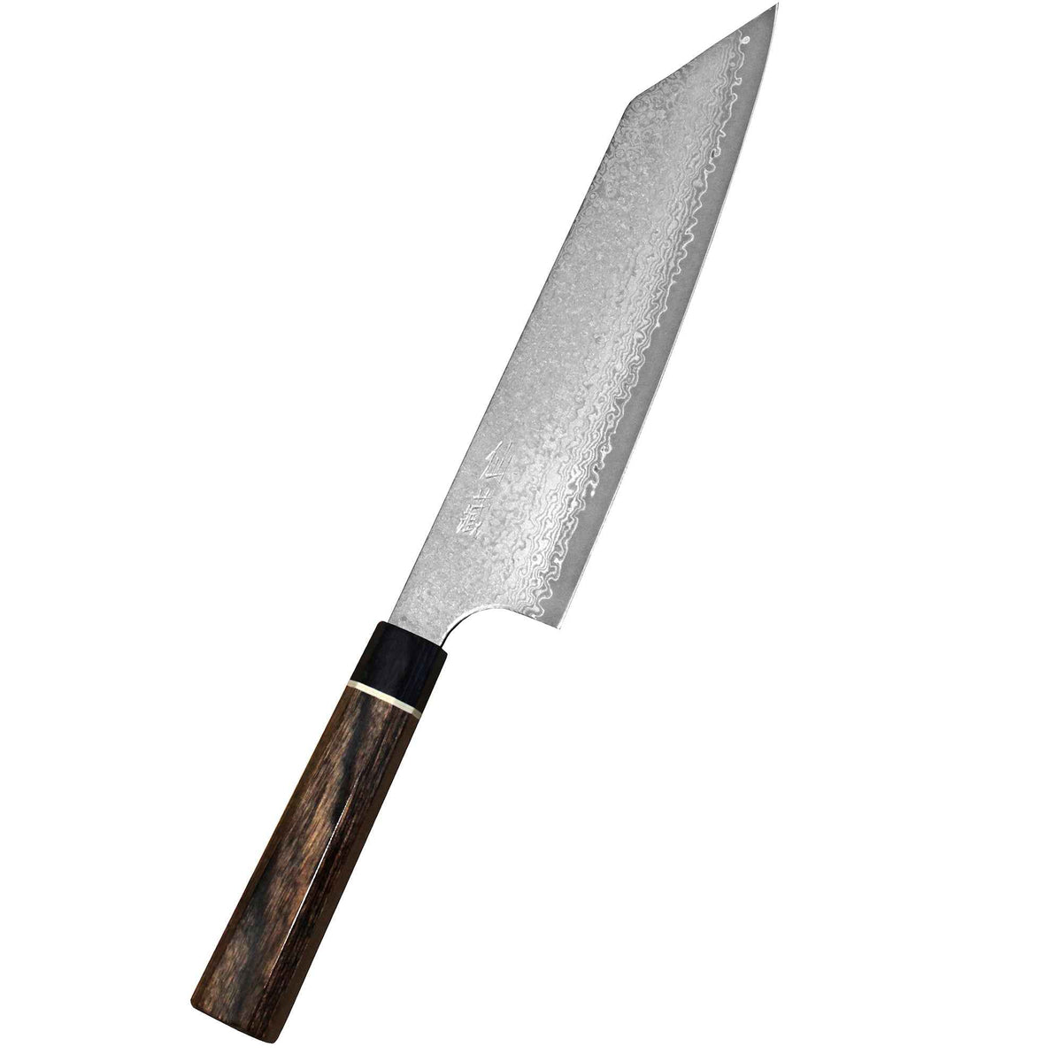 Suncraft Senzo Damascus Kiritsuke veitsi, 20 cm, VG10-terä ja ergonominen pakkapuu-kahva. Japanilainen huippulaatuinen kokkiveitsi.