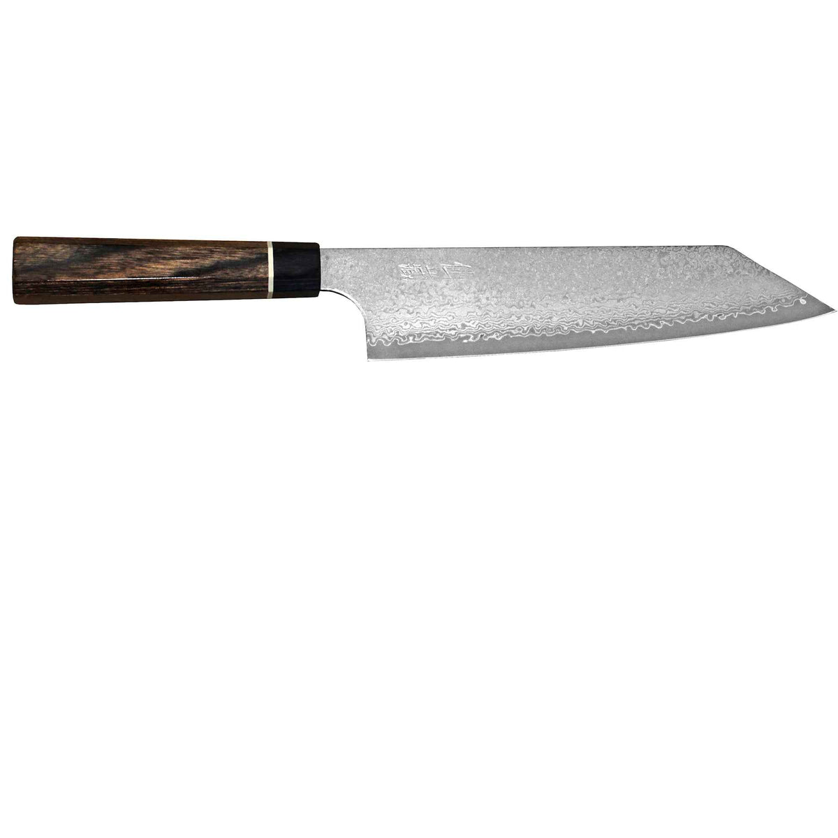 Suncraft Senzo Kiritsuke - Damascus veitsi, 20 cm VG10-terä ja pakkapuu-kahva. Japanilainen kokkiveitsi ammattikäyttöön.