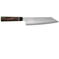 Suncraft Senzo Kiritsuke - Damascus veitsi, 20 cm VG10-terä ja pakkapuu-kahva. Japanilainen kokkiveitsi ammattikäyttöön.