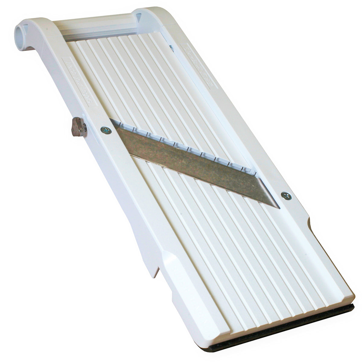 Super Benriner Mandoliini valkoinen, 9,5 cm ilman lisäteriä. Kompakti ja tehokas viipalointityökalu keittiöön.