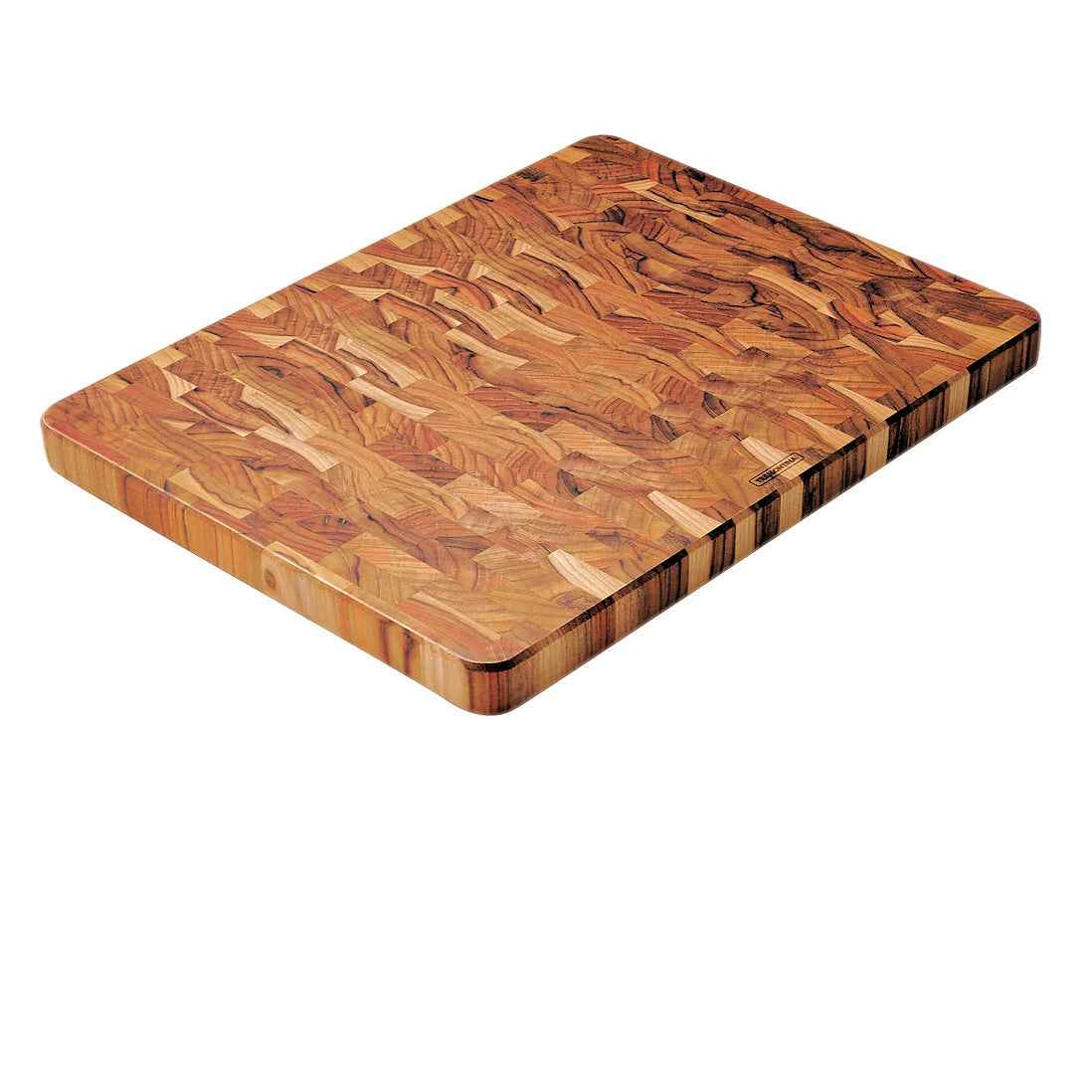 Massiivinen Leikkuulauta Teak Butcher's Block ilman nesteuraa, FSC-sertifioitu tiikkipuu keittiön ruoanvalmistukseen.