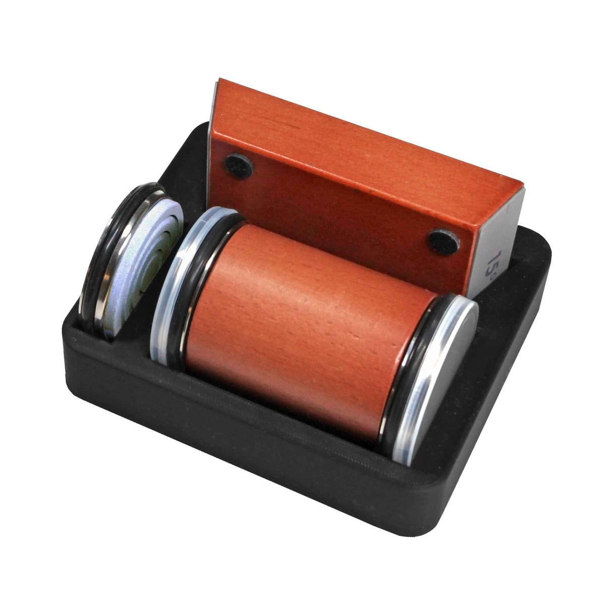 Rolling Sharperner Setti - Veitsenteroitin Grit 400/1000 säilytystelineessä. Kompakti keittiövaruste teroituskivillä ja puisella rungolla.