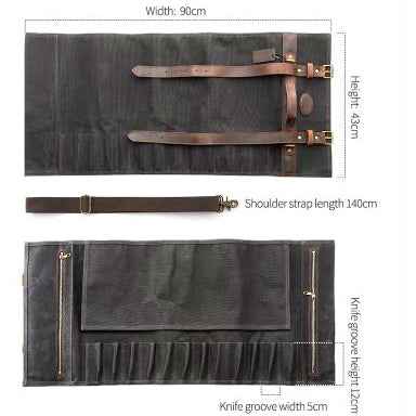 Xinzuo Veitsilaukku Olkahihnalla, 12 veitsipaikkaa