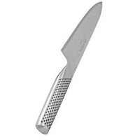 Global Classic G-2 kokkiveitsi 20 cm sivuprofiilissa – leikkuuterä ja rei’itetty Global-kahva, monikäyttöinen japanilainen kokkiveitsi.