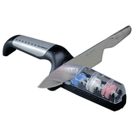 Global G-913/SB vesihiomakiviteroitin, keraaminen teroitin kolmella karkeudella (120, 240, 600 Grit), vesihiomakone keittiöveitsille