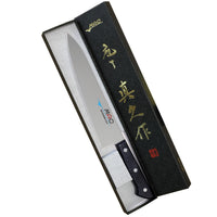 MAC Chef Kokkiveitsi 21 cm lahjapakkauksessa, laadukas japanilainen kokkiveitsi keittiöammattilaisille ja harrastajille.