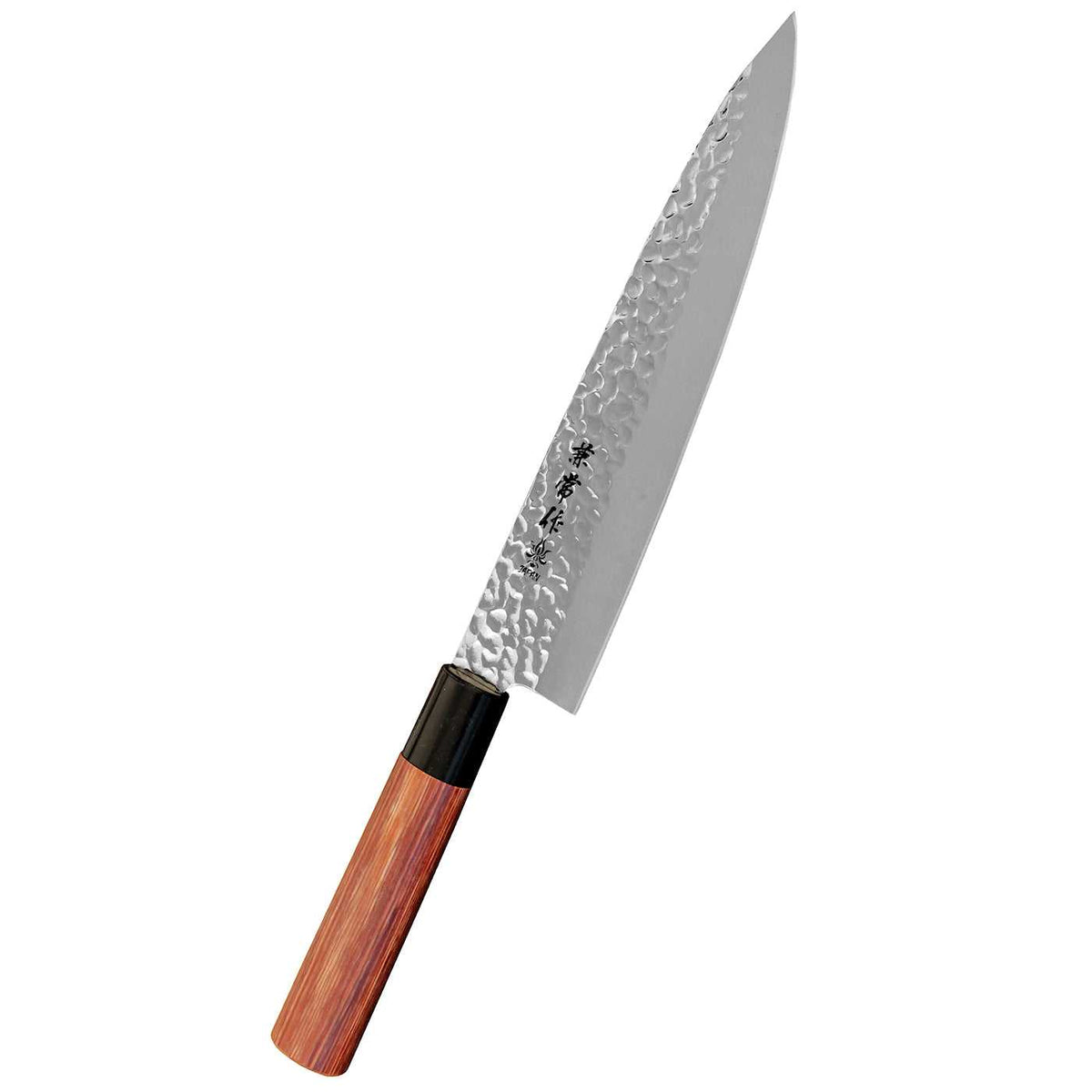 Kanetsune Seki Kokkiveitsi 21 cm - Laadukas Japanilainen Veitsi, taottu Tsuchime-kuvioitu terä ja puinen kahva, keittiöveitsi ammattilaisille.