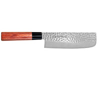 Kanetsune Seki KC-950 Nakiri - Paras vihannesveitsi, 16,5 cm terä vasaroidulla pinnalla ja ergonomisella puukahvalla.