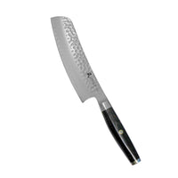 Yaxell Ketu minikonata kokkiveitsi 14,5 cm, kuvioitu terä, musta kahva