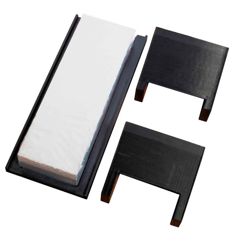 Veitsien teroituskivi Veitsikauppa 1000/3000 Grit, suojamuovilla ja kahdella kulmaohjaimella, keittiötarvikkeisiin kuuluva teroitusväline