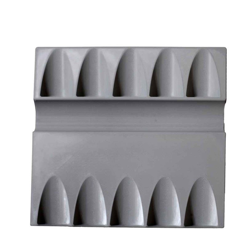 Maustepurkkiteline vetolaatikkoon – 12 paikkaa, harmaa 3D-tulostettu säilytysratkaisu keittiöön, ympäristöystävällinen ja helppo puhdistaa.