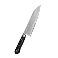 Suncraft Senzo Pro Santoku 16.5 cm kokkiveitsi, Made in Japan, tarkasti viimeistelty terä ja ergonominen musta kahva.
