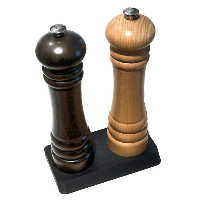 Zassenhaus Berlin Pippuri- ja Suolamylly 24 cm ja Teline, setti 3 osaa