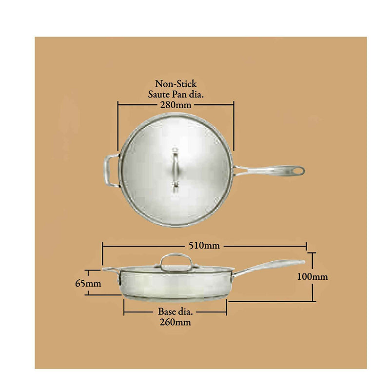 Stellar Paistokasari 28 cm - Pinnoite, mitat: halkaisija 280 mm, korkeus 65 mm, pituus 510 mm. Soveltuu monipuoliseen ruoanlaittoon.