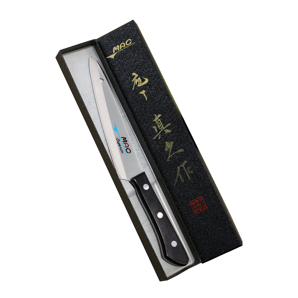 MAC Superior yleisveitsi SP-50 12,5 cm lahjapakkauksessa, musta laatikko