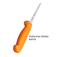 Victorinox Swibo Filetti Kaareva 20 cm - fileointiveitsi oranssilla Swibo-kahvalla, suunniteltu tarkkaan ja turvalliseen fileointiin keittiössä.