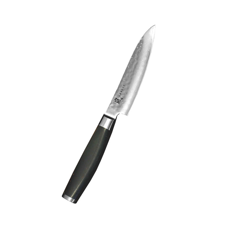 Yaxell Taishi vihannesveitsi 12 cm profiilissa, musta kahva