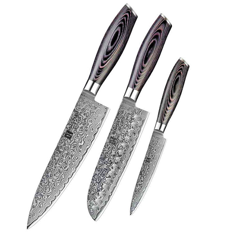 Xinzuo Ya Damascus Veitsisetti, 3 osaa