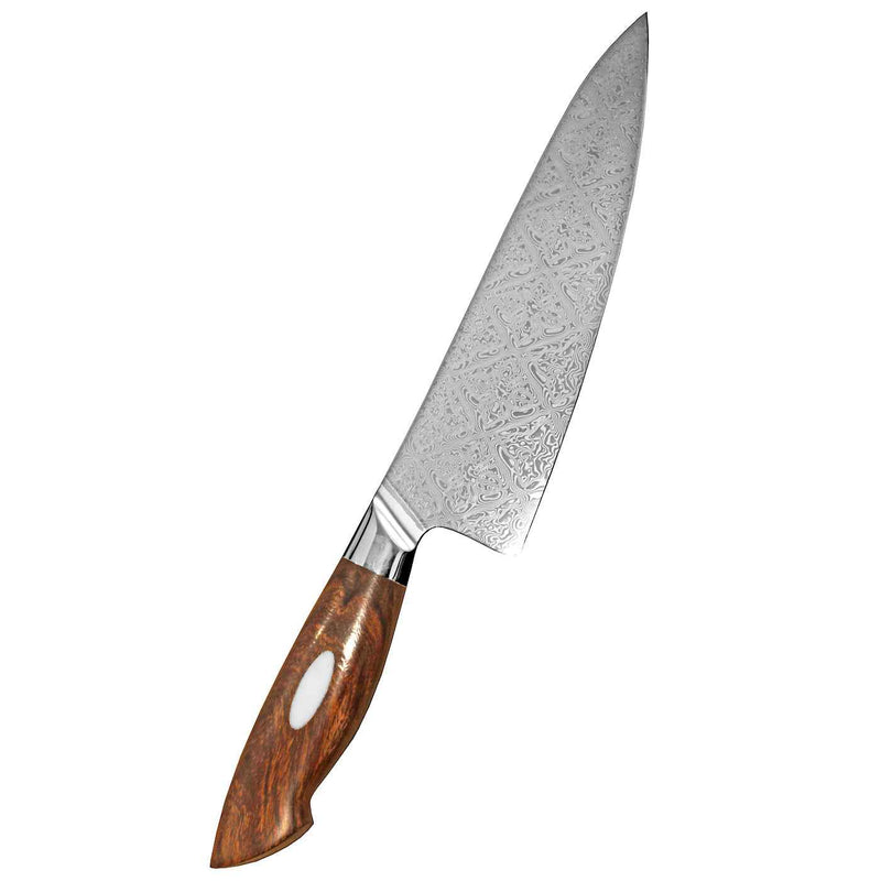 110 krrosta rustumatonta terästä muodostavat yksilöllisen kuvion. Leikkaava ydin on  10Cr15CoMoV- ja  9Cr18MoV-terästen seos