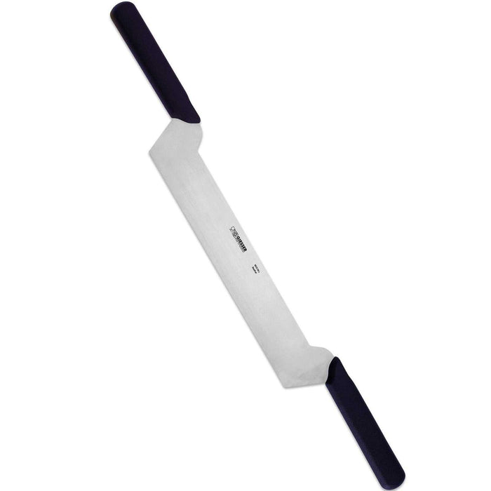 Giesser Juustoveitsi 26 cm - Kaksoiskahva | Ergonominen, kromi-molybdeeniteräksinen terä ja mustat ergonomiset kahvat suurten juustopalojen leikkaamiseen.