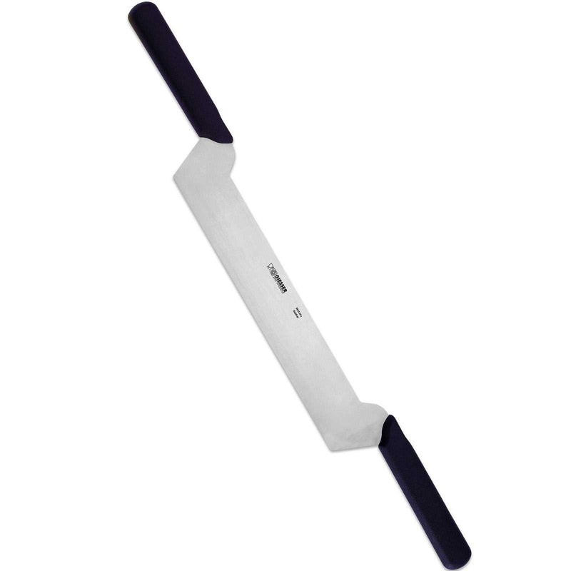 Giesser Juustoveitsi 26 cm - Kaksoiskahva | Ergonominen, kromi-molybdeeniteräksinen terä ja mustat ergonomiset kahvat suurten juustopalojen leikkaamiseen.