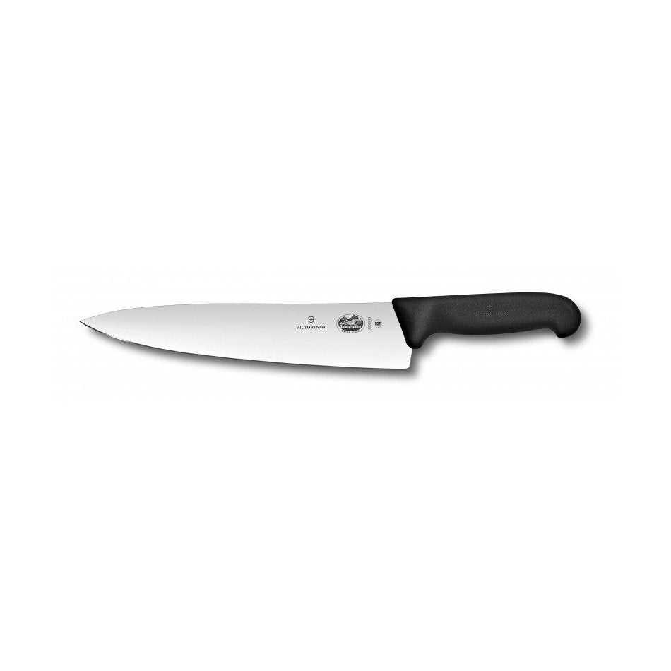 Victorinox Fibrox Kokkiveitsi 25 cm - Tehokas Kokkausapu, laadukas länsimaalainen kokkiveitsi kotikokin ja grillimestarin tarpeisiin.